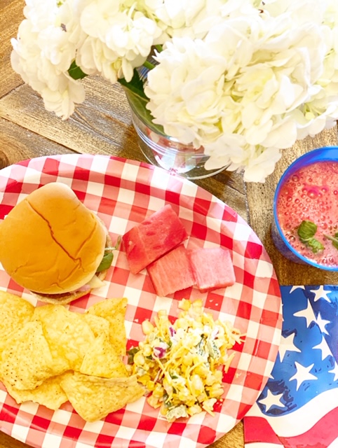A plate of food on a table

Description automatically generated